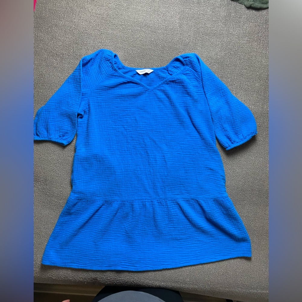 Sonoma Good for Life Lightweight Breathable 100% Cotton Coastal Blue Dress